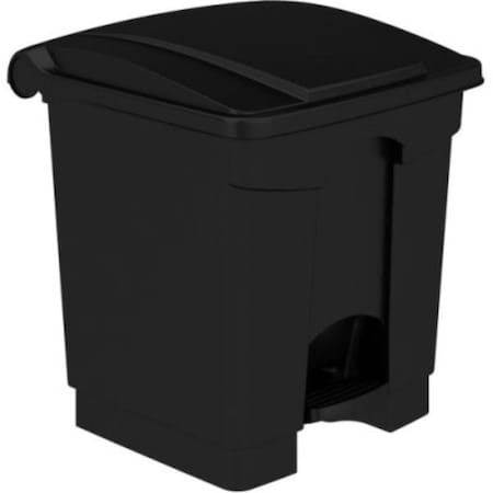 Pinpoint 8 gal Plastic Step-on Receptable, Black PI2493476